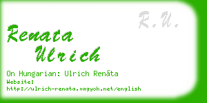 renata ulrich business card