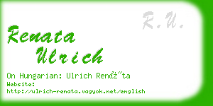 renata ulrich business card
